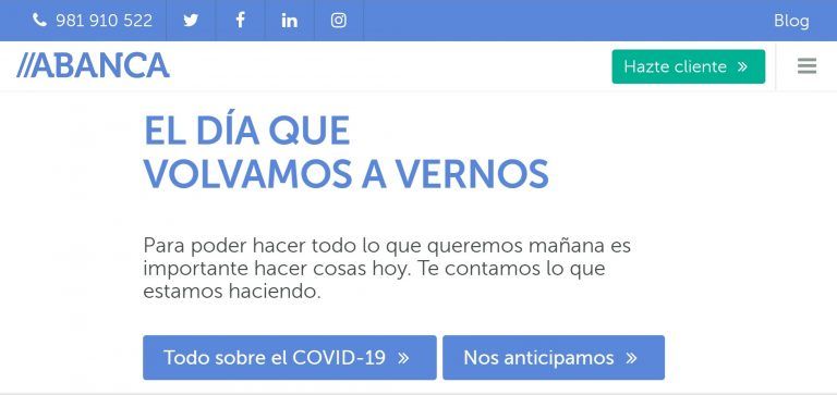 Abanca amplía los supuestos de la moratoria financiera para proteger a sus clientes frente la emergencia sanitaria