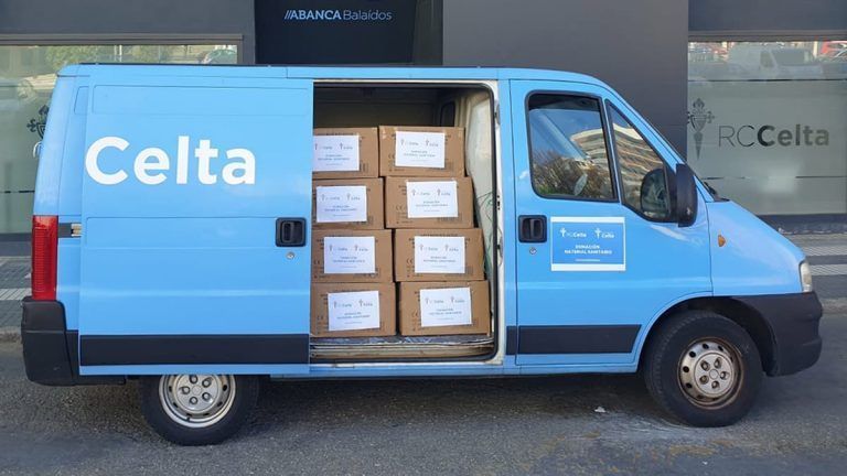 El RC Celta y su Fundación entregan al Sergas un segundo lote y se superan ya las 300.000 unidades de material sanitario