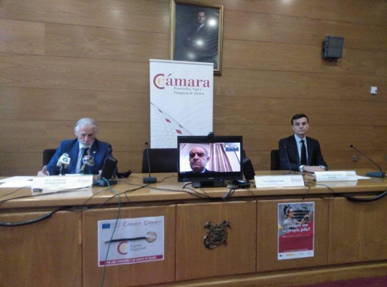 García Costas durante la videoconferencia.