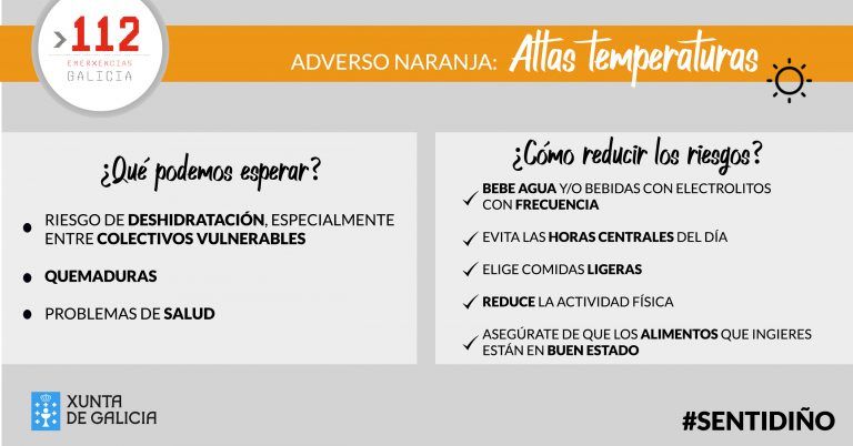 La Xunta activa la alerta naranja por altas temperaturas en las Rías Baixas