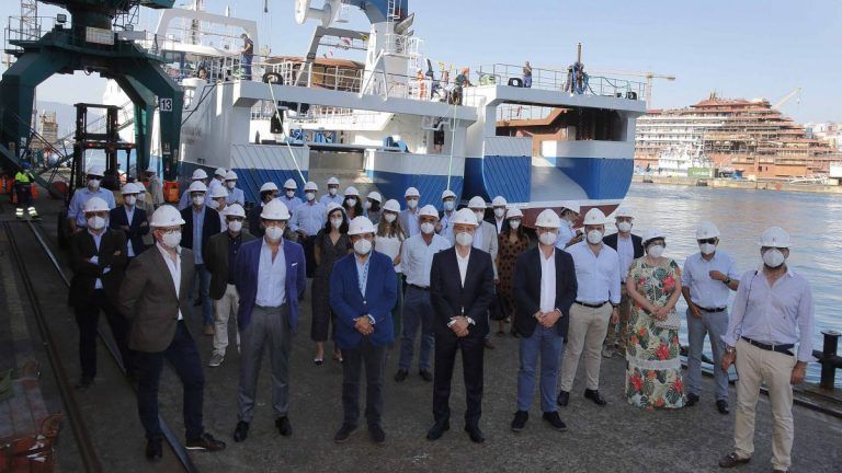 Nueva Pescanova realiza la botadura del cuarto buque de su nueva flota, el “NovaNam Two”
