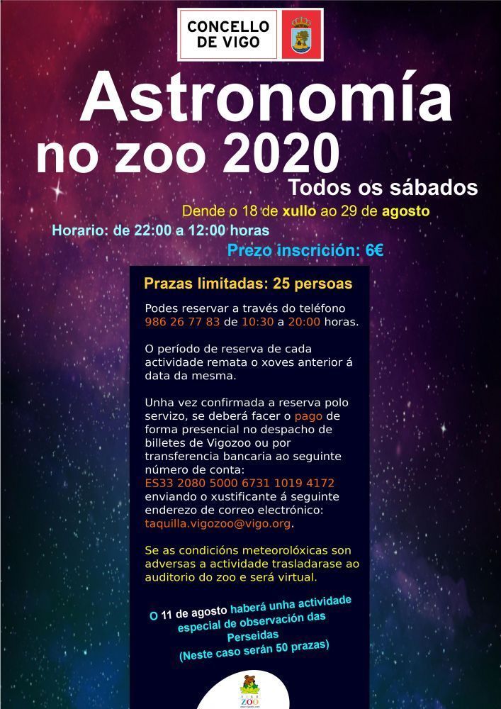 VigoZoo organiza actividades nocturnas de observación de estrellas