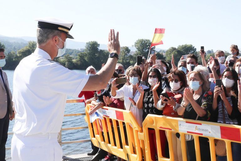 El rey Felipe VI visita la Comandancia Naval de Tui