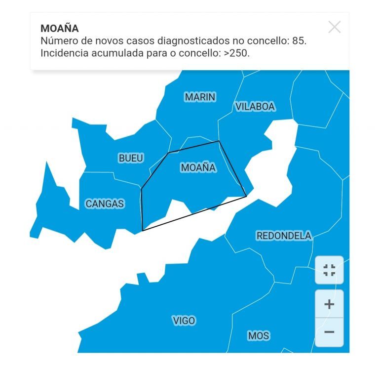 Moaña se incorpora al grupo de municipios con restricciones más severas frente al Covid