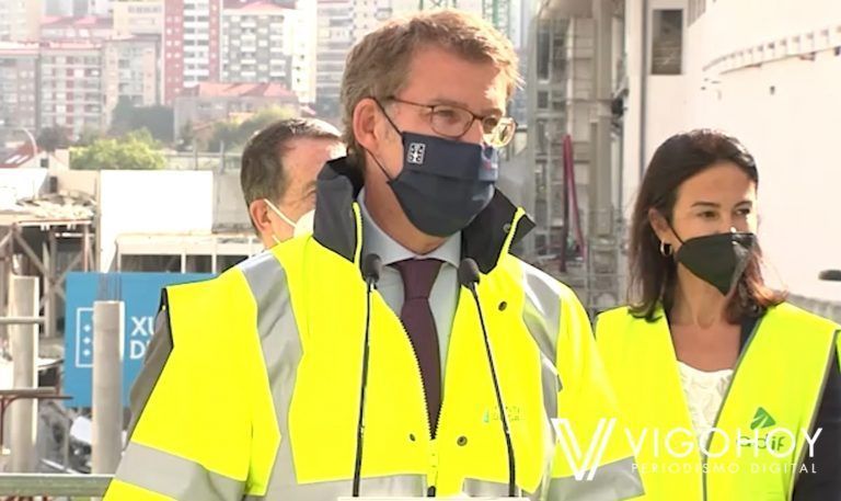 Feijóo destaca que la estación de autobuses de la intermodal de Vigo estará lista a final de año para integrarse en el nodo de transporte público más importante de Galicia