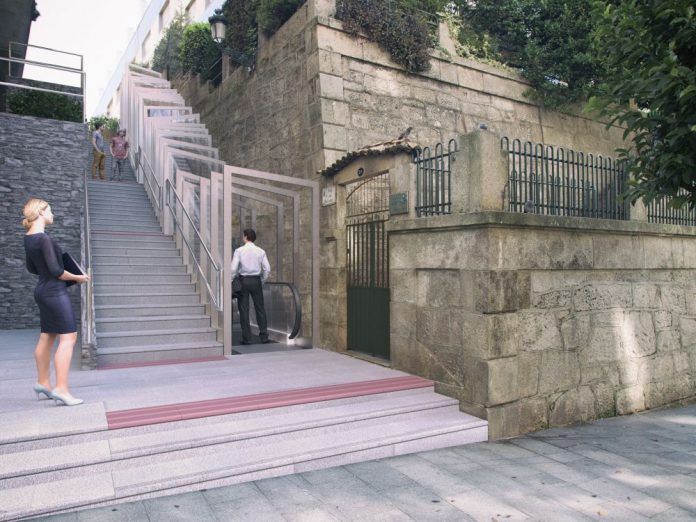 talude escaleras mecanicas vigo vertical