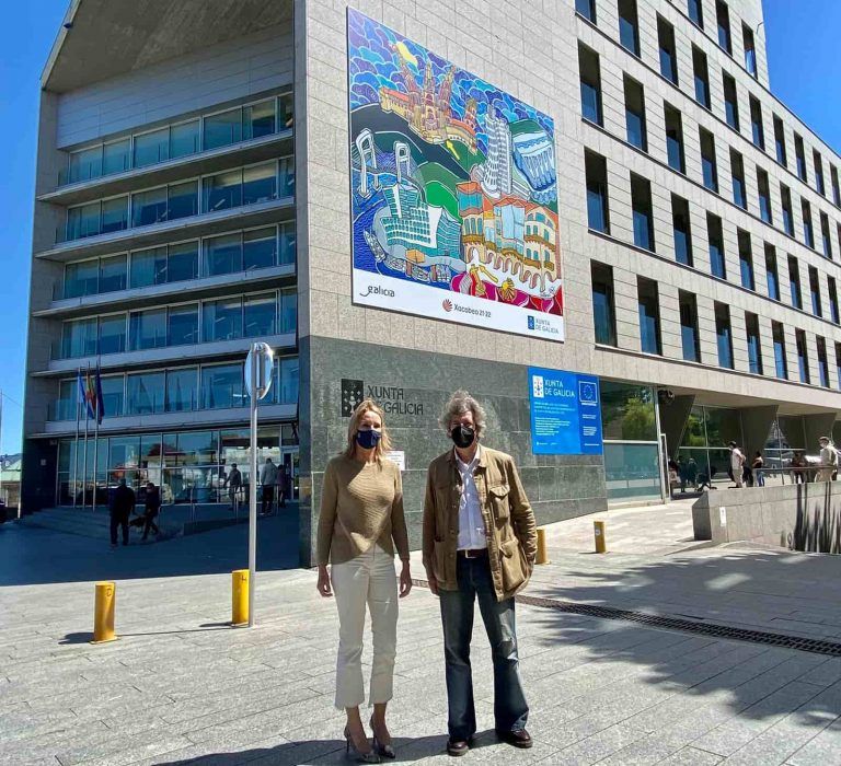 Una obra de Raúl Velloso como vínculo entre Vigo y el Camino de Santiago