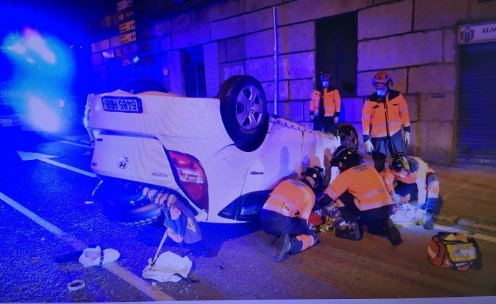 calle buenos aires coche volcado alcoholemia (2)