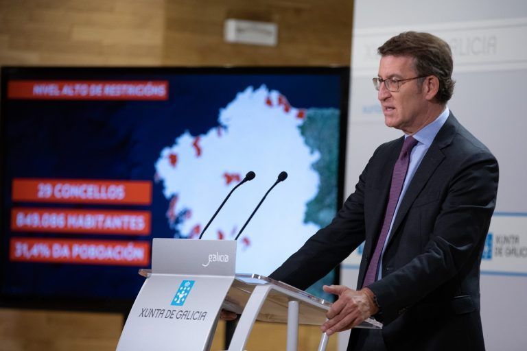Feijóo anuncia la decisión del comité clínico de limitar las reuniones y permitir la apertura de la hostelería con un control de acceso en los niveles de incidencia más alta