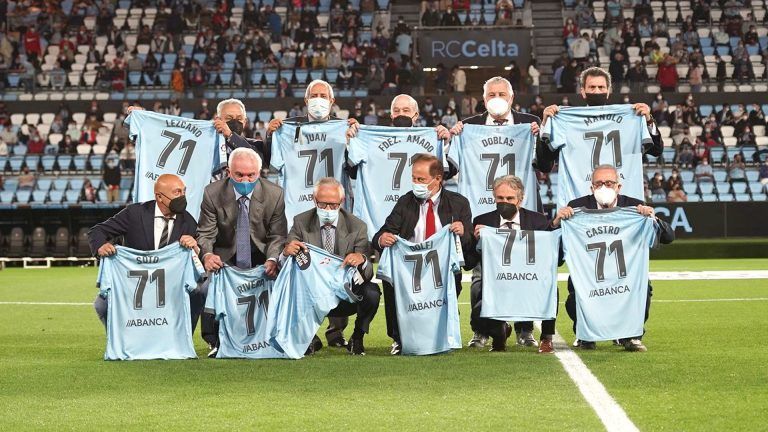 El RC Celta homenajea a las leyendas del primer Celta europeo