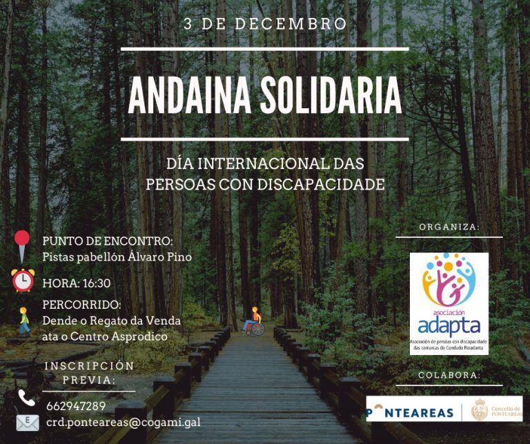 Andaina solidaria da asociación ADAPTA polo Día Internacional das Persoas con Discapacidade