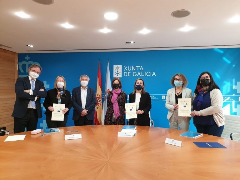 La Xunta, Acuaes y el ayuntamiento de Ponteareas sellan el convenio que permitirá la ampliación de la depuradora de la Moscadeira y la mejora del saneamiento con una inversión conjunta de 11,7 M€