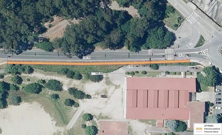 Adjudicadas por 395.000 euros las obras de la nueva pasarela peatonal en el entorno del colegio Apóstol de Soutomaior