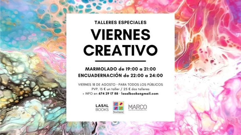 Talleres Especiales “Viernes Creativo” MARMOLADO / ENCUADERNACIÓN