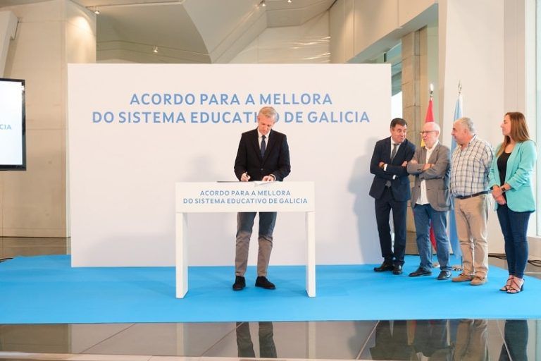 Rueda destaca el acuerdo histórico sellado entre Xunta y sindicatos para la mejora estructural del sistema educativo que sienta las bases de la enseñanza de la próxima década