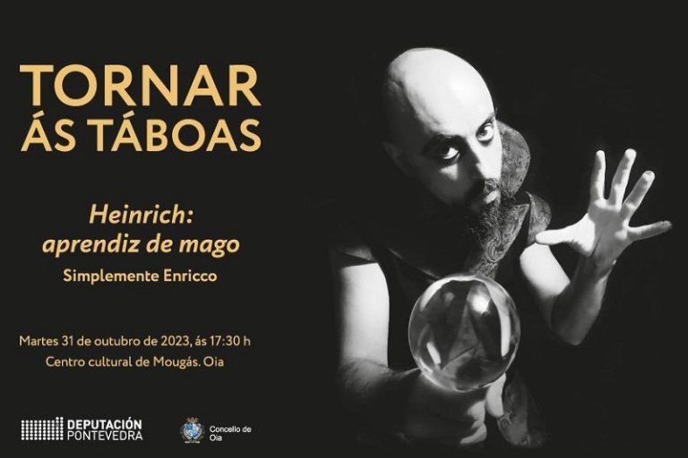 O ciclo teatral da Deputación chega a Oia co espectáculo “Heinrich, aprendiz de mago”, de Simplemente Enricco