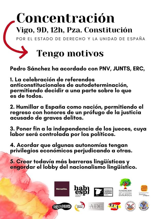«Hablamos Español» convoca una concentración el sábado 9 de diciembre en Vigo