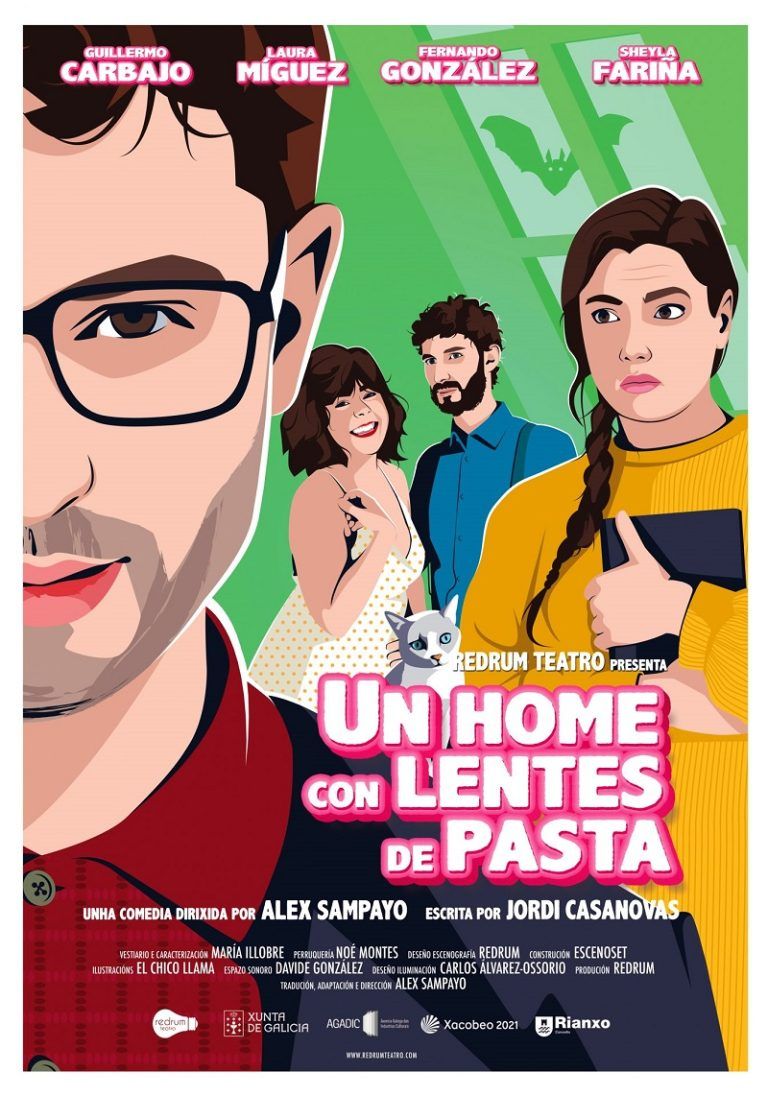 Redrum Teatro pon en escena este sábado en Nigrán a obra “Un home con lentes de pasta”, ao abeiro do ciclo teatral da Deputación