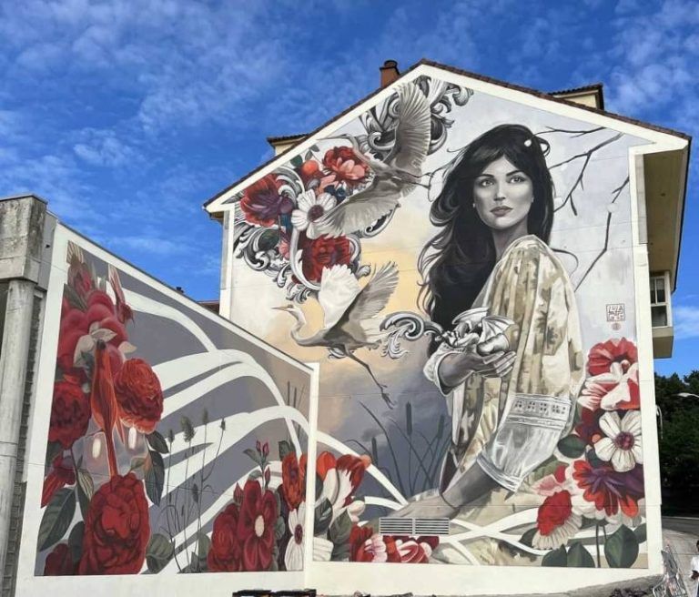 Un mural localizado en Nigrán aspira a ser el mejor del mundo