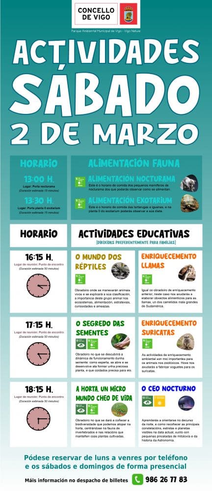 Actividades infantís o 2 e 3 de marzo en Vigo Nature