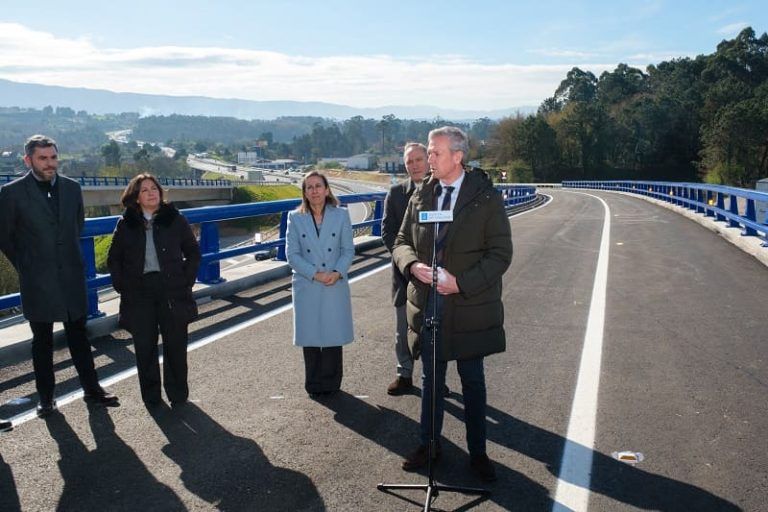 Rueda destaca la relevancia del nuevo tramo de la autovía Tui-A Guarda para conseguir la «vertebración fundamental» entre el sur de Galicia y Portugal