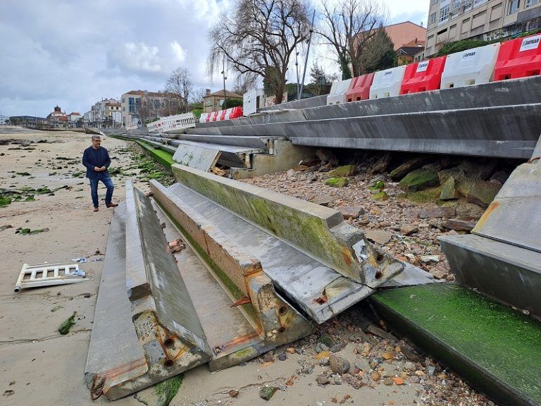 El PP de Vigo urge el arreglo del paseo de Bouzas y reclama soluciones a largo plazo tras los destrozos causados por los temporales