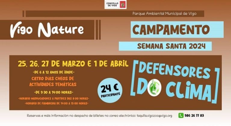 O Concello lanza o campamento de Semana Santa no Vigo Nature