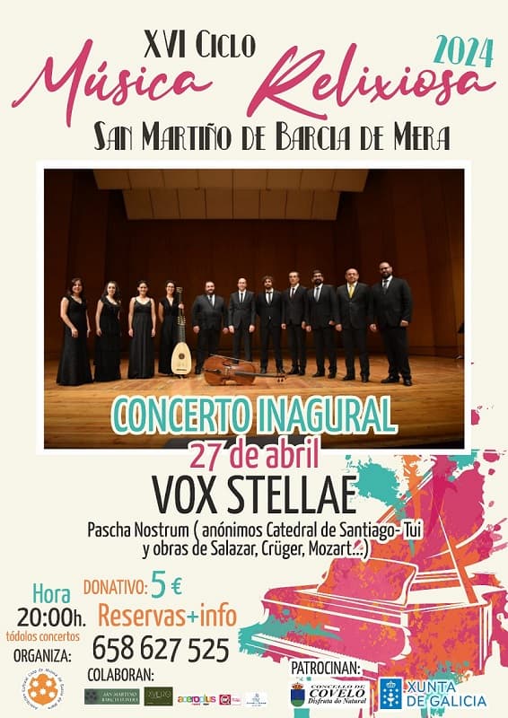 O Ciclo de Música de Barcia de Mera sube o pano este sábado ás 20 horas na igrexa de San Martiño