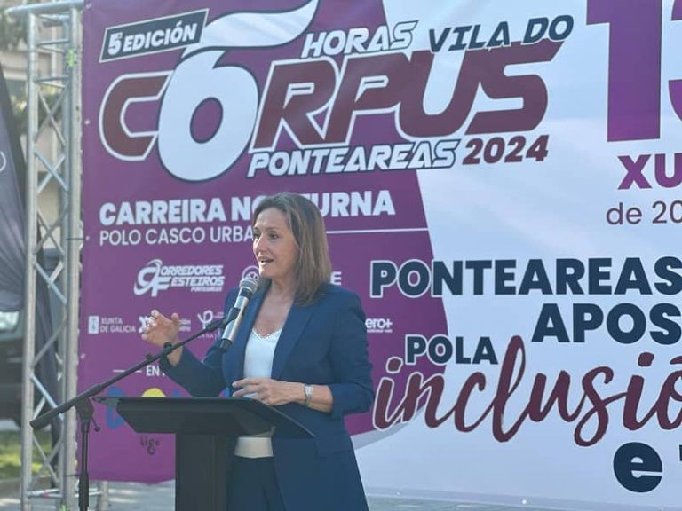 Luisa Sánchez destaca o carácter solidario dos galegos e chama a bater un novo récord na “6h Vila do Corpus”