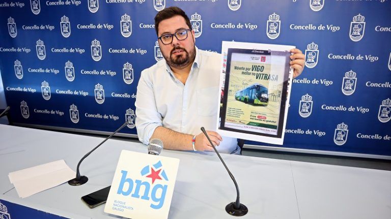 El BNG pide información al Concello de Vigo por una campaña publicitaria «a favor» de Vitrasa