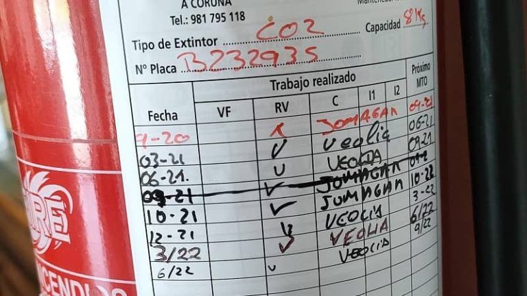O BNG de Mos denuncia que os extintores das instalacións municipais levan máis dun ano coa revisión caducada