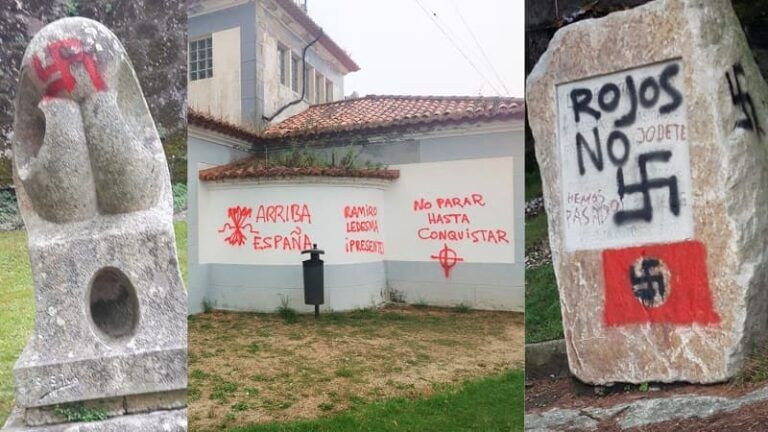 O BNG denuncia pintadas fascistas no lugar da memoria do monte do Castro  