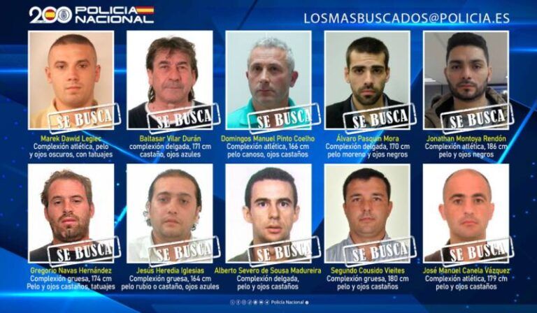 La Policía difunde el listado de los diez más buscados en España: hay dos cambadenses