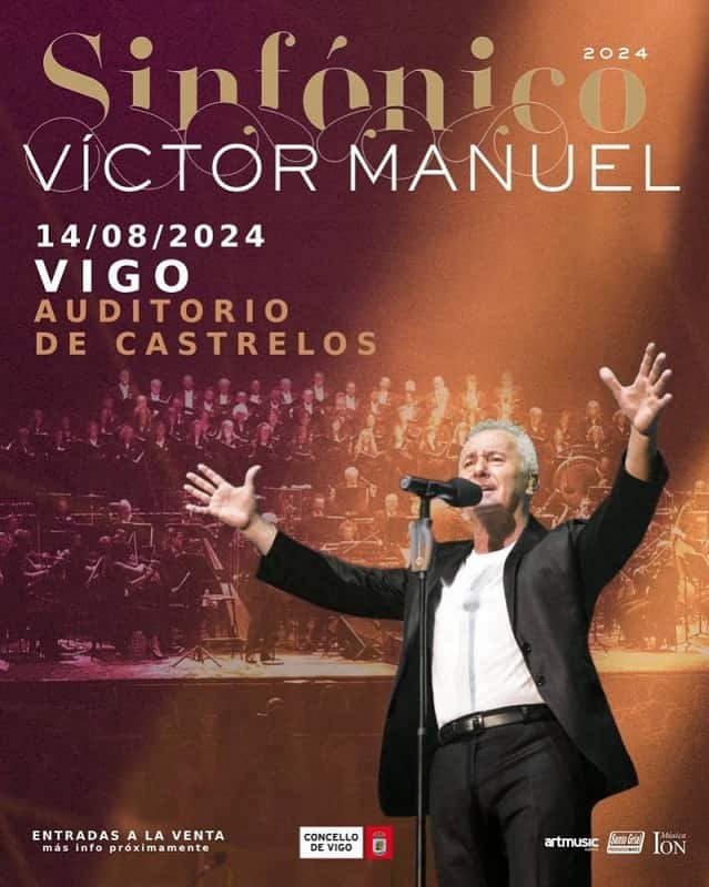 As reservas para a actuación de Víctor Manuel á venda o mércores 24 de xullo