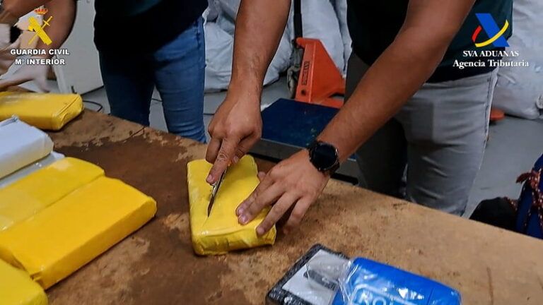 Intervenidos 289 kilogramos de cocaína en un buque mercante procedente de Brasil