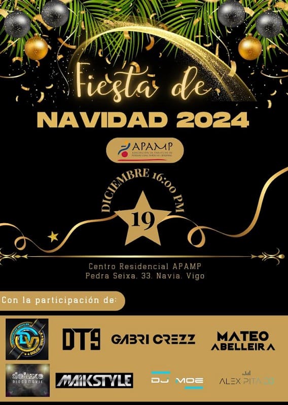 APAMP celebrará su fiesta de Navidad con ocho DJ destacados de Pontevedra