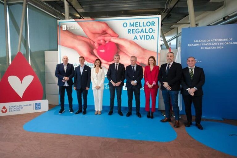 Rueda destaca que Galicia consiguió en 2024 máximos históricos de trasplantes y donaciones de órganos con 424 intervenciones, lo que supone un 28 % más