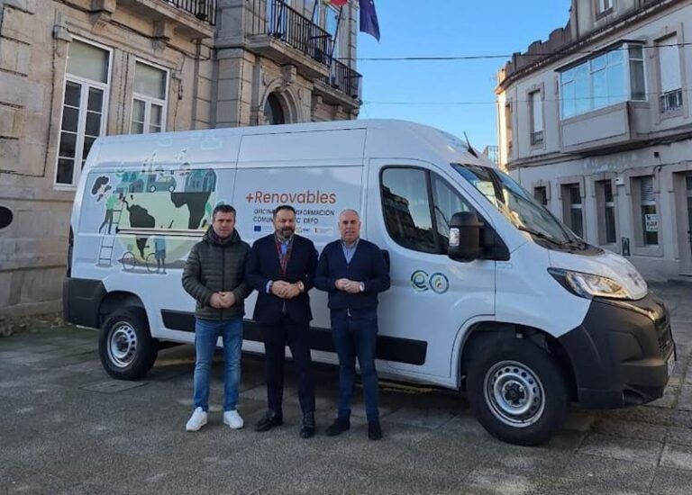 A Deputación leva a oficina móbil do programa +Renovables a Gondomar para informar a cidadanía sobre eficiencia e aforro enerxético