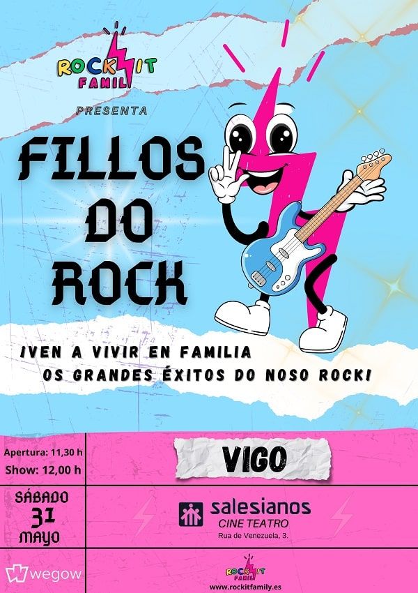 Rock It Family llega a Vigo con su espectáculo ‘Fillos do Rock’