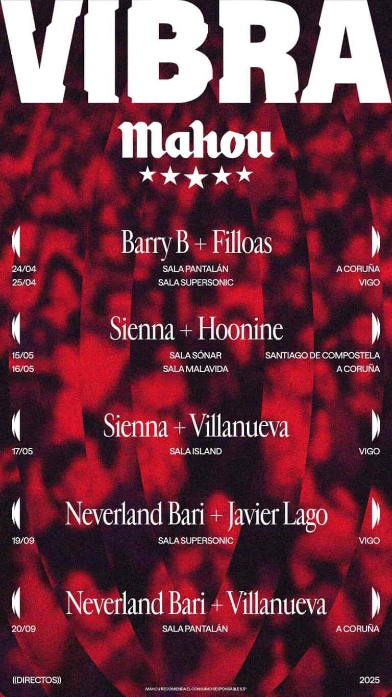 Directos Vibra Mahou vuelve a Vigo con conciertos de Barry B, Sienna y Neverland Bari