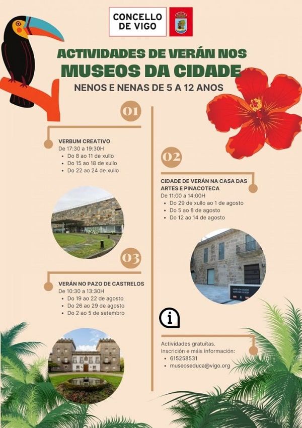 El Concello de Vigo ofrece 225 plazas gratuitas en campamentos infantiles organizados en museos municipales