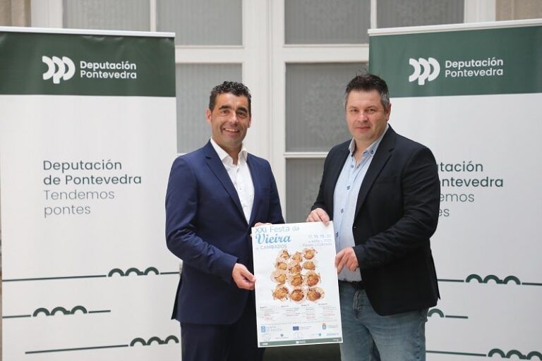 Luis López amosa o apoio da Deputación á Festa da Vieira de Cambados, que consolida ás Rías Baixas como un destino ligado á gastronomía e aos produtos do mar