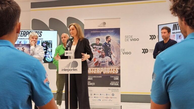 A vicepresidenta Luisa Sánchez pon en valor a estreita relación entre os grandes eventos deportivos como o Torneo Internacional de Balonmán Interpontes e o impulso do turismo