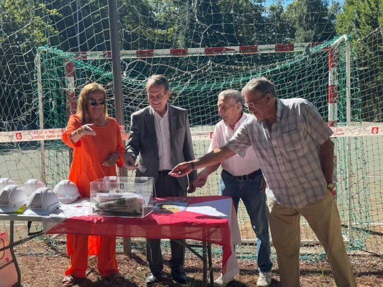 Arrancan las obras para cubrir la pista deportiva de Zamáns