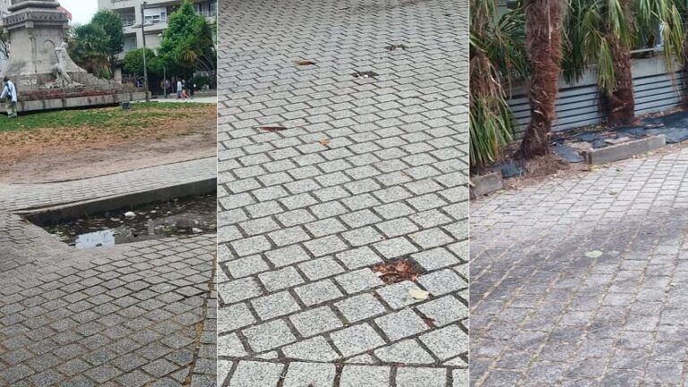 El BNG denuncia el deterioro de la plaza de la Independencia y exige más mantenimiento en barrios y parroquias