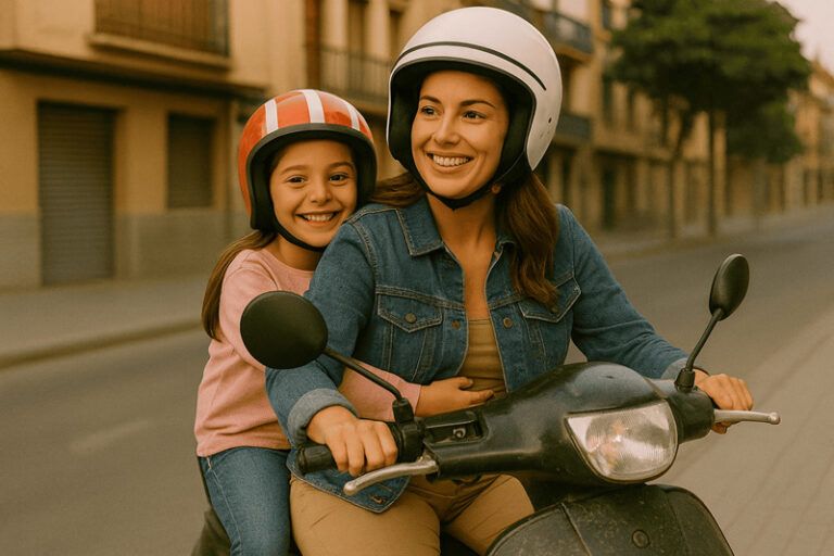 ¿Desde qué edad pueden los niños viajar en moto?