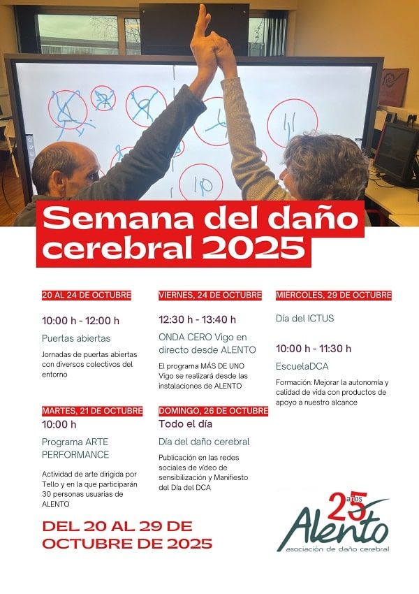 La Asociación ALENTO celebra el Día del Daño Cerebral con una semana de actividades de sensibilización en Vigo