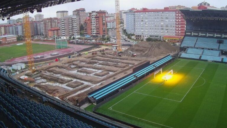 Avanzan las obras de la nueva grada de Gol en Balaídos, que estará operativa en febrero de 2027