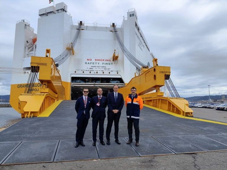 El Puerto de Vigo recibe la primera escala en Europa del “Grande Auckland”, uno de los buques más sostenibles del Grupo Grimaldi
