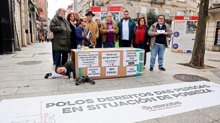 Protesta en Vigo por la situación de las personas sin hogar